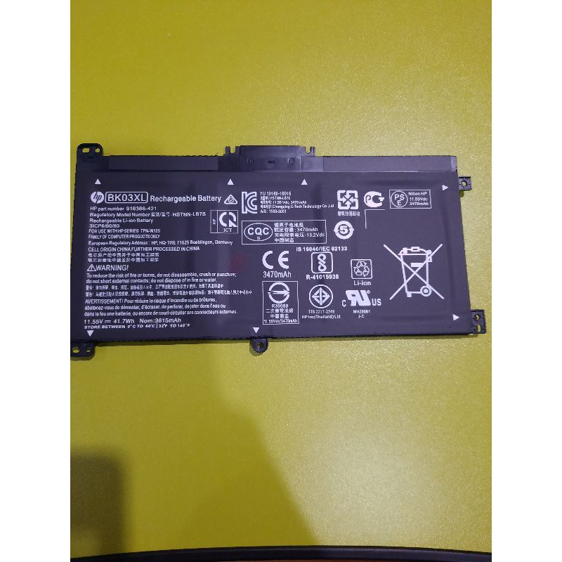 Baterai Laptop Pavilion 14-BA001ns X360 14 14m 14-BA000 HSTNN-LB7S HSTNN-UB7G TPN-W125 BK03XL