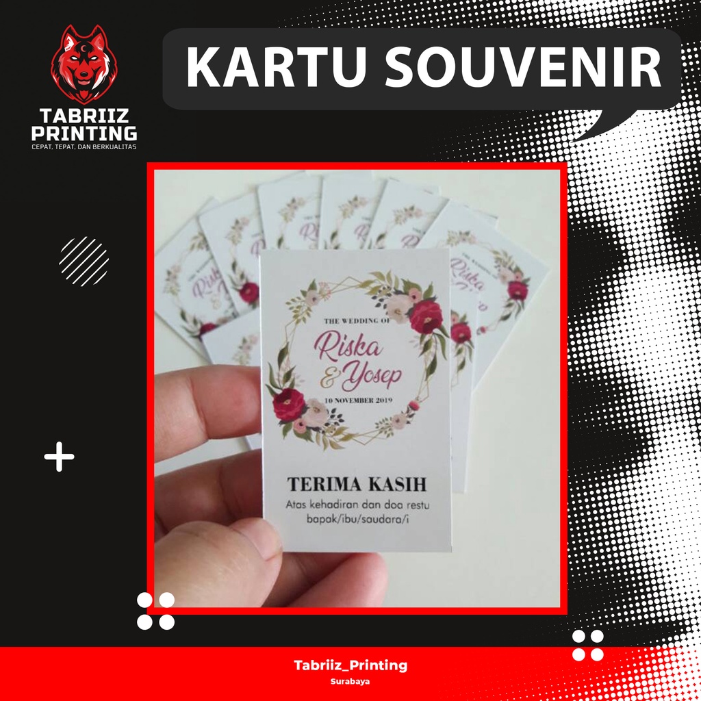 [TABRIIZ PRINTING] Kartu Souvenir Pernikahan - Kupon Souvenir Pernikahan Murah