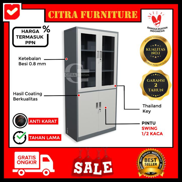 

BEST SELLER !!! LEMARI ARSIP BESI 2 PINTU SWING BESI KACA |LEMARI KANTOR DOKUMEN BESI TERLARIS