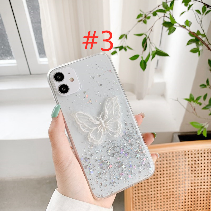 Soft Case hp iP iPhone 11 12 13 14 Pro Max Pretty Lace Embroidery Butterfly Silicon Casing girl