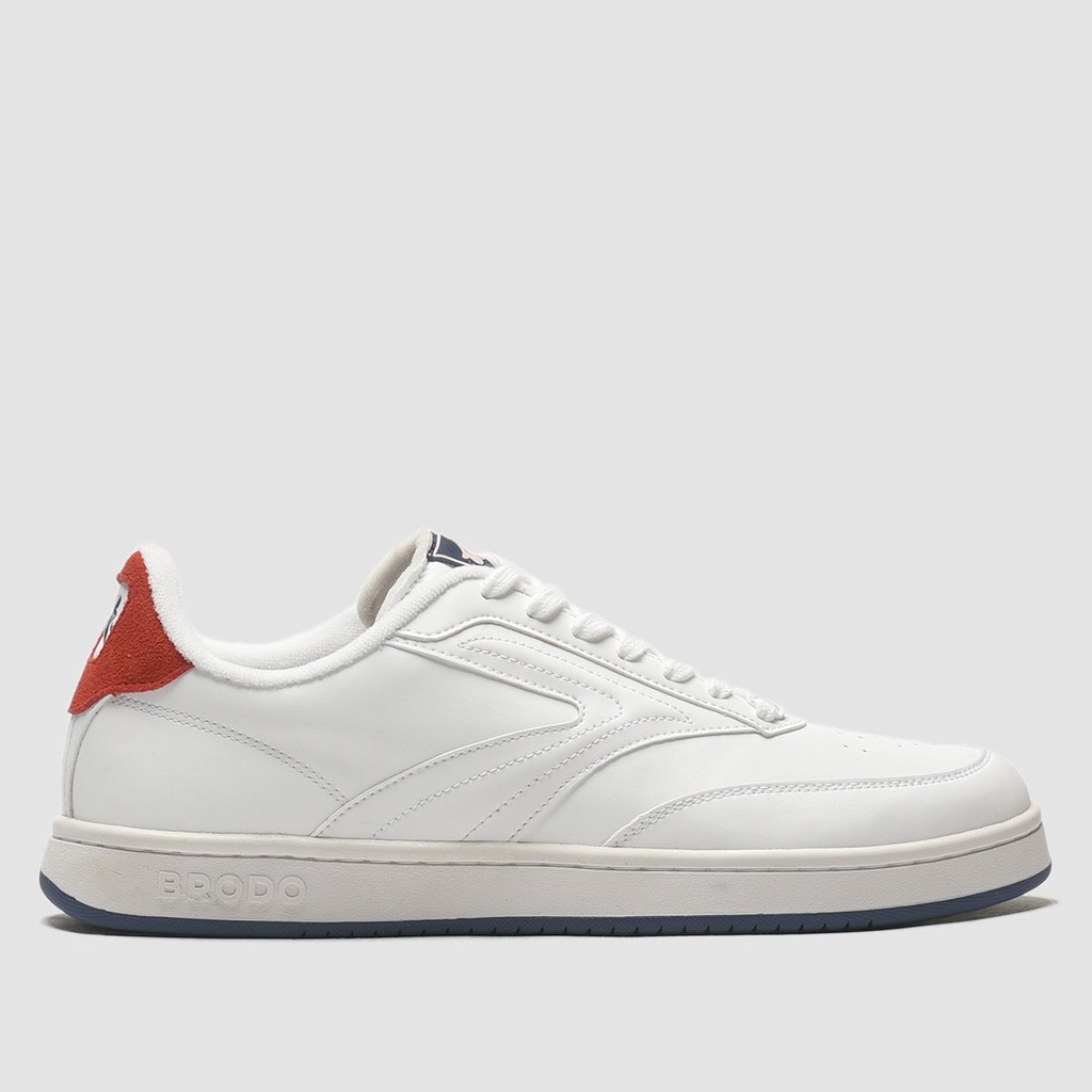 Sepatu Brodo Ace Tennis [White Red Navy/White Pale Olive]-2