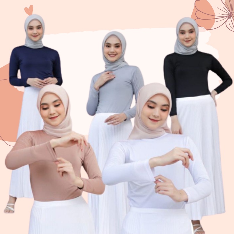 MANSET KAOS WANITA / Manset Baju muslim / inner wanita muslim / Manset hitam / inner badan