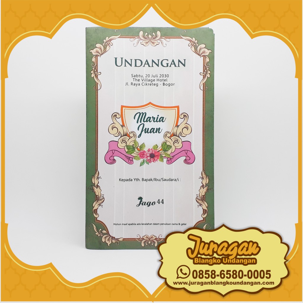 PUSAT GROSIR BLANGKO UNDANGAN JAGO 44