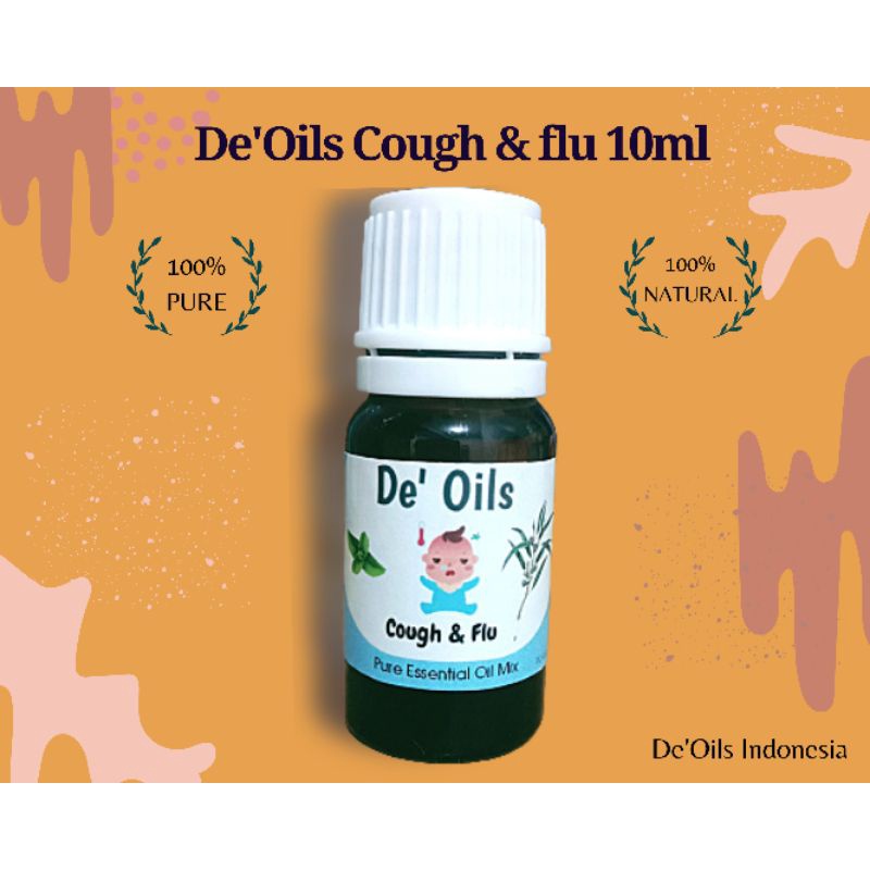 De'Oils Essential Oil Murni Berkualitas Cough &amp; Flu Aromateraphy Minyak Atsiri Murni Essential Oil Imune Booster