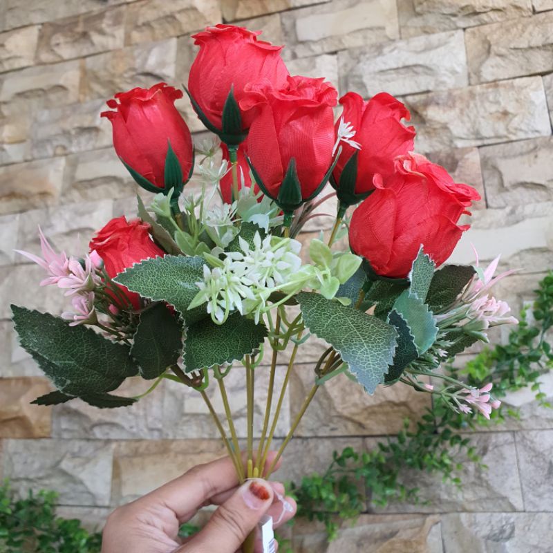 Rose Kepompong x7 / Bunga Mawar Kuncup