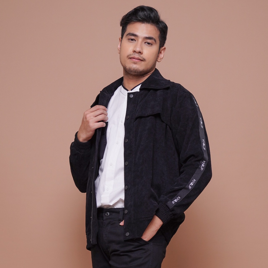 KLF Jacket Djohan Black - JAKET OVERSIZE PRIA WANITA - JAKET CORDUROY PREMIUM - JAKET PREMIUM UNISEX
