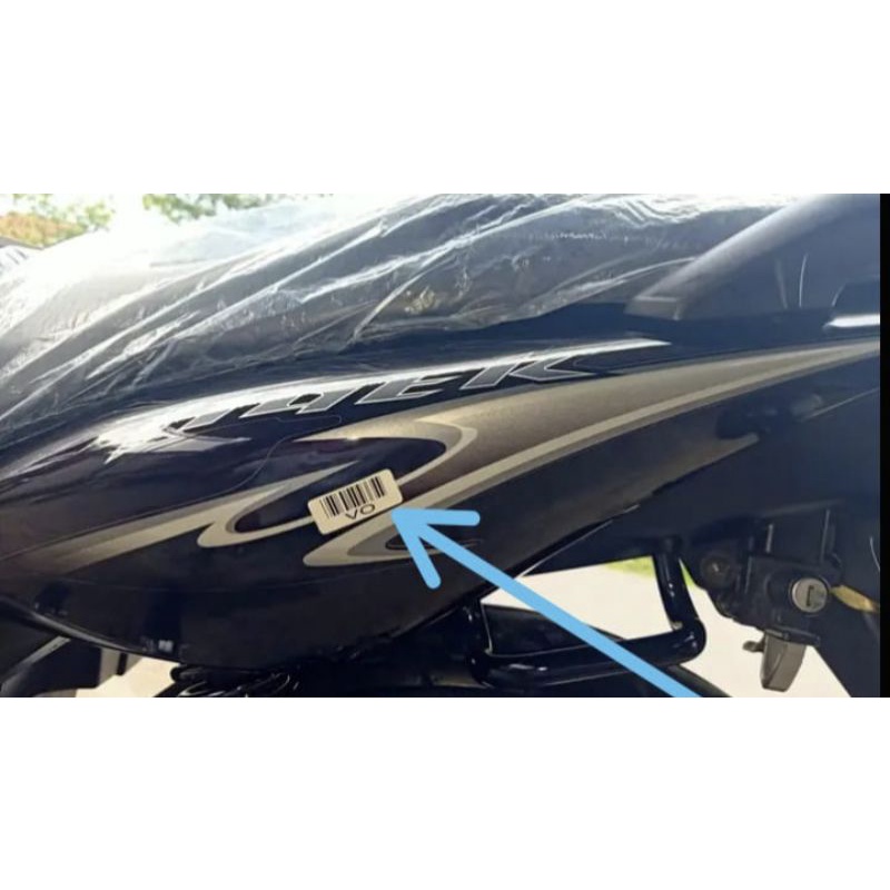 Stiker Barcode body belakang tiger revo warna Violet (VO) semua motor honda