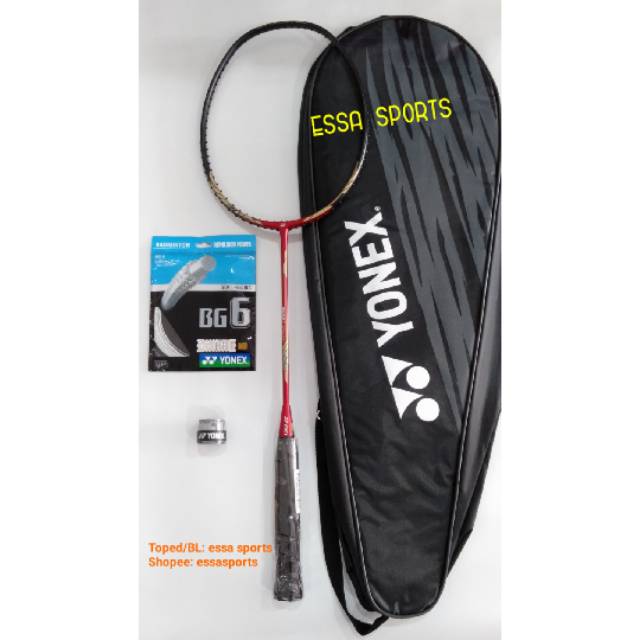 [PROMO BUNDLE] RAKET YONEX NANORAY 68 LIGHT FREE SENAR GRIP ONGKOS PASANG & COVER BAG