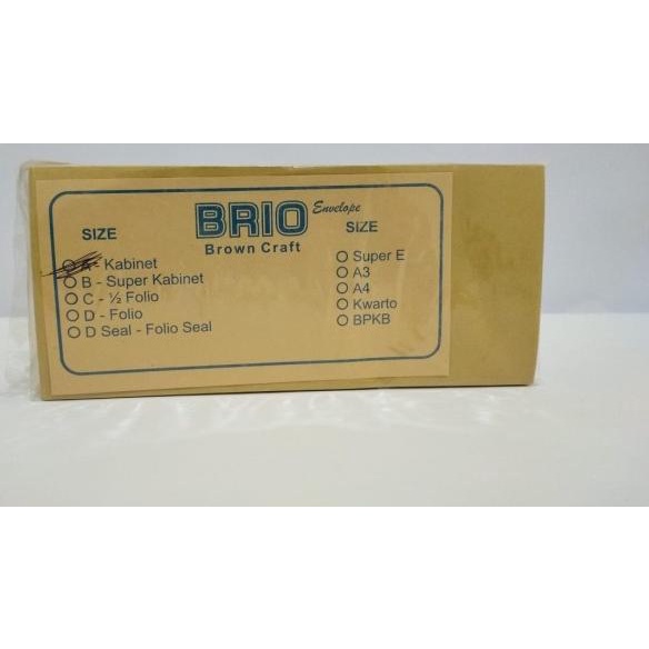 

❀ Amplop Coklat Brio Uk Kabinet ♨