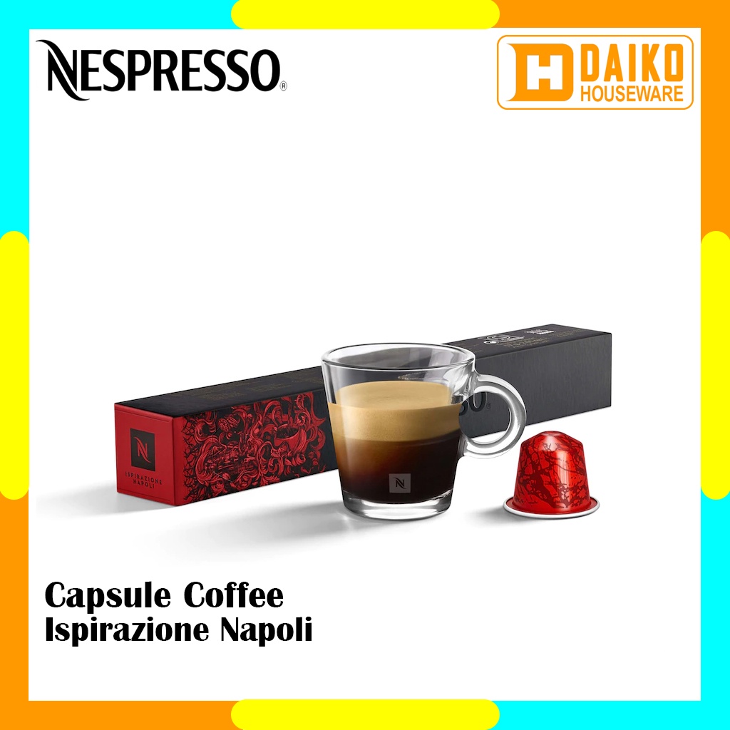 Capsule Nespresso Napoli Original Nestle 1 Pack - Coffee Ispirazione Italiana Kopi Kapsul Expired Lama