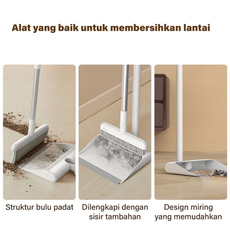 Deerma QJ100 3in1 Sweep &amp; Mop Cleaning Kit - Alat Sapu &amp; Pel Lantai