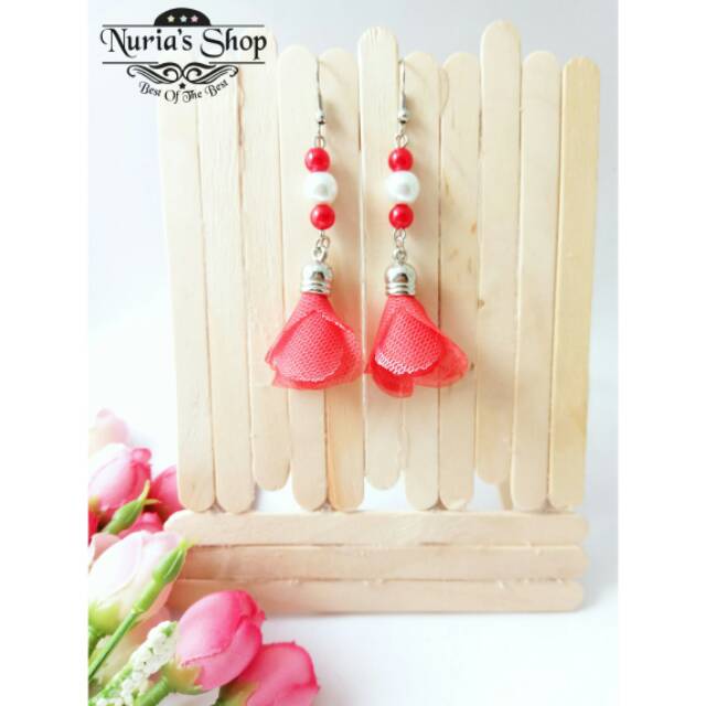 Anting hijab (074) simple tripel mutiara