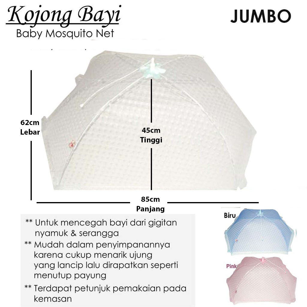 Kojong Bayi Kelambu Ukuran Jumbo tutup nyamuk mm TIFA penutup pelindung dari nyamuk