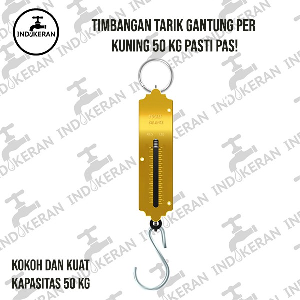 INDOKERAN - Timbangan Tarik Gantung Per Manual 50KG - High Quality