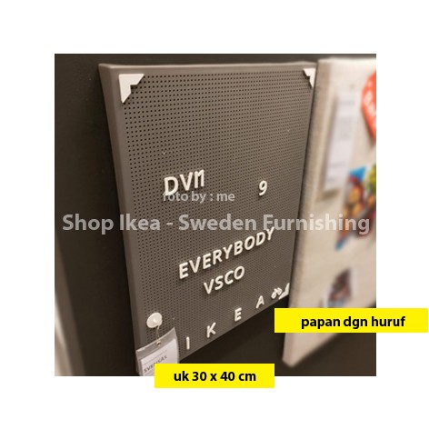 

Papan berlubang dgn huruf, uk 30x40 cm, SIKSVENSAS