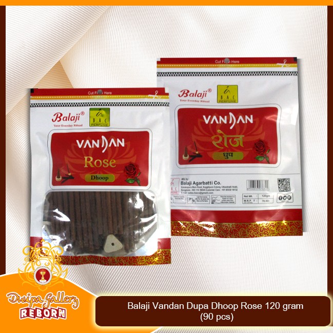 Dupa/ Hio wangi Balaji Vandan Dupa Dhoop Rose 120 gram (90 pcs)