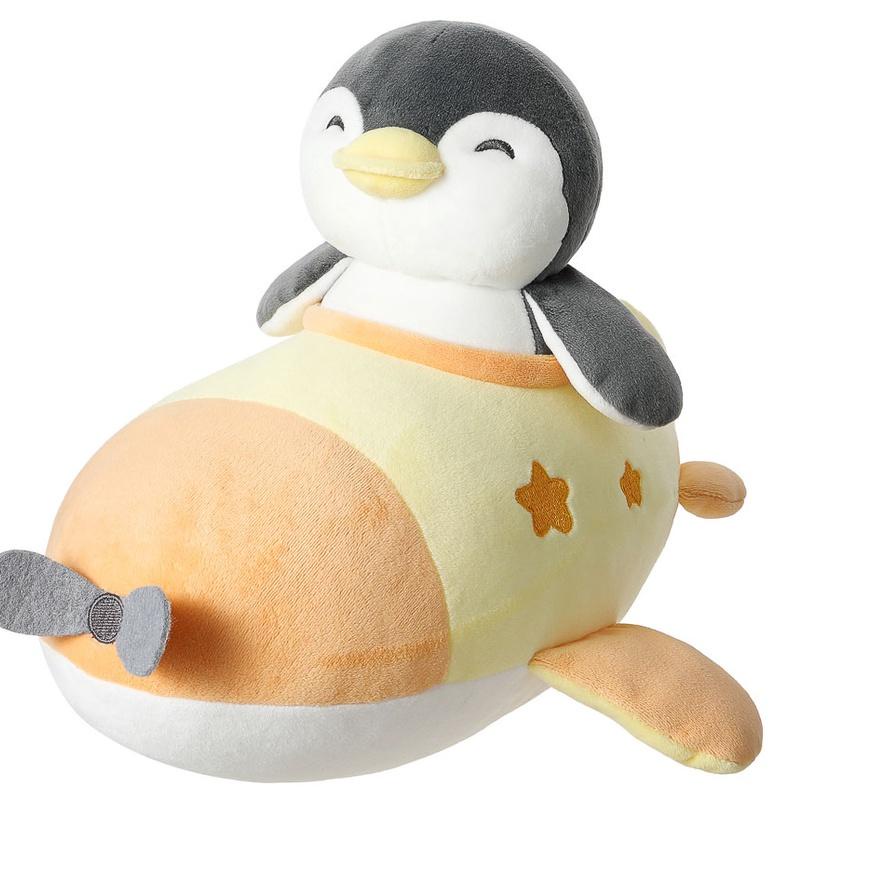 MINISO Boneka Seri Perjalanan-Penguin Pesawat Boneka Boneka Mainan Mewah Menenangkan Boneka Kain Lucu Super Cute Bayi Tidur dengan Boneka Bantal Anak Laki-laki dan Perempuan Hadiah Ulang Tahun