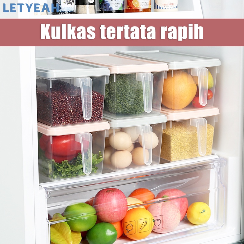 letyeah Kotak penyimpanan makanan kulkas/food container buah sayuran/food storage box dengan penutup