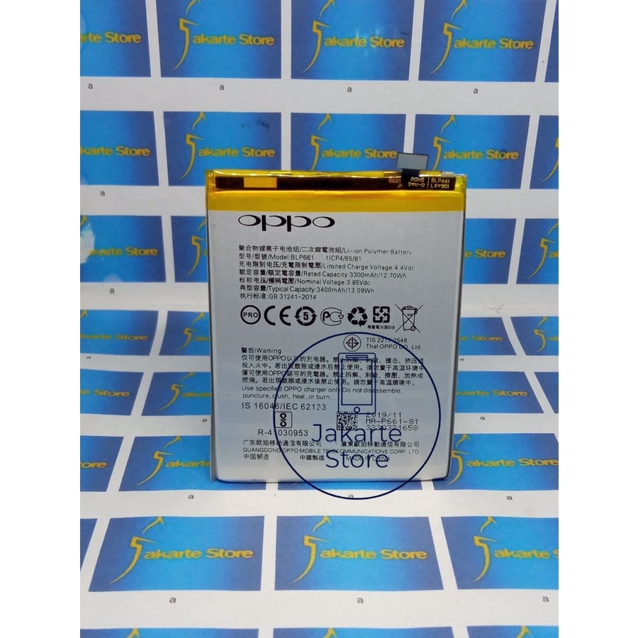 Batre Baterai Original Hp Oppo F3 CPH1609 BLP661 Batrei Battery Tanam