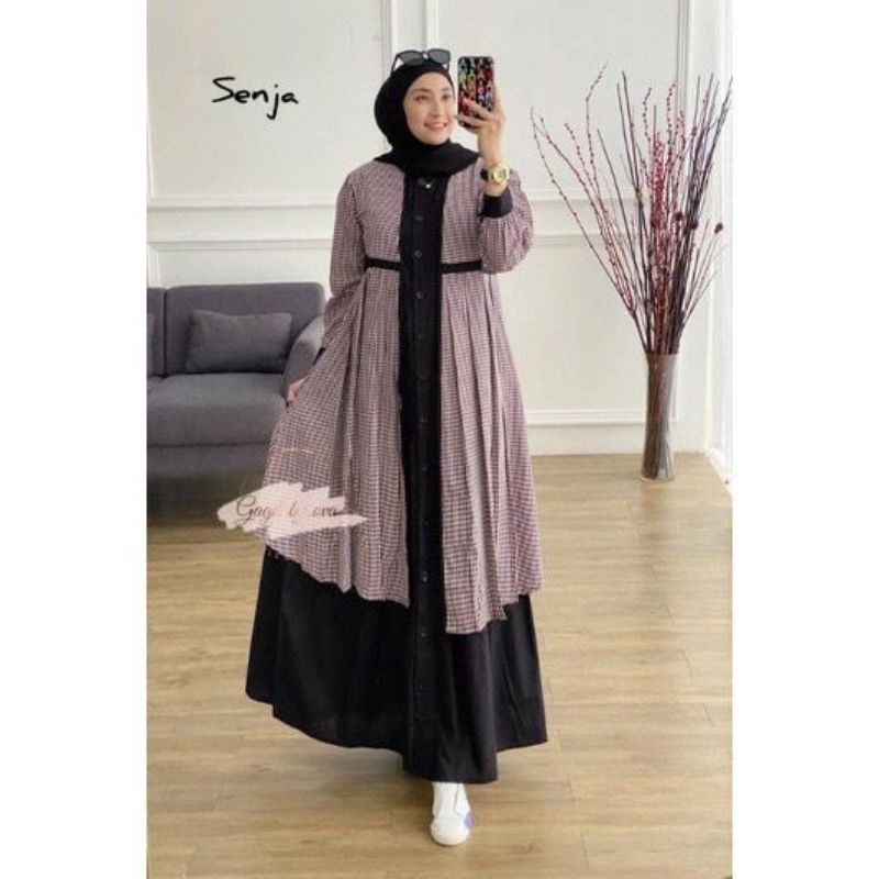 DRESS MUSLIM, baju wanita, baju gamis, dress, gamis, Baju gamis, fashion wanita , Senja one set