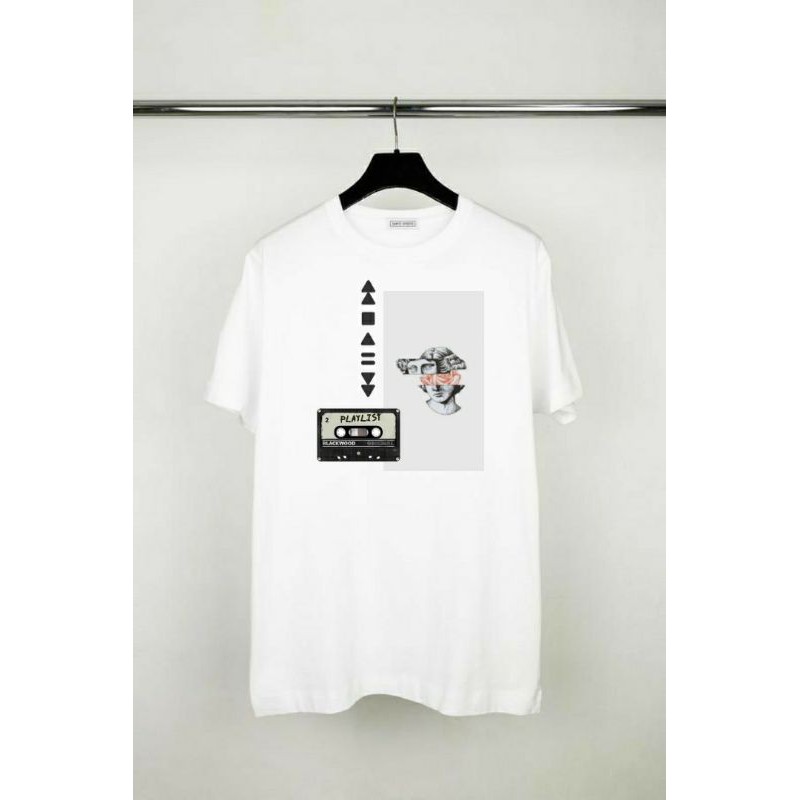 Kaos putih aesthetic simpel tapi keren ( Bisa costum desain sendiri )