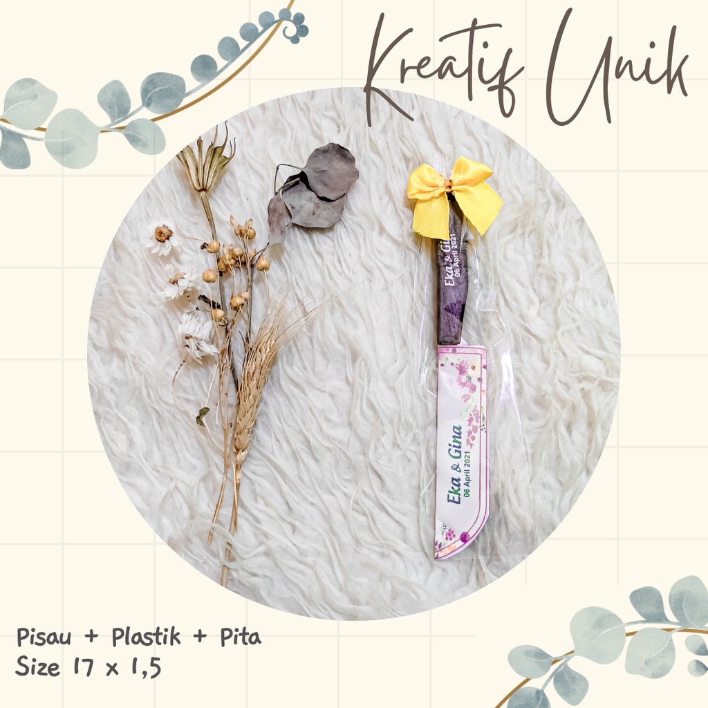 souvenir pernikahan pisau unik menarik custom