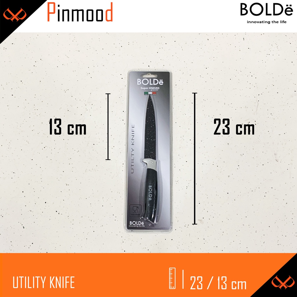 BOLDE GRANITO UTILITY KNIFE SUPER KNIVES / PISAU DAPUR GRANITE STAINLESS STEEL KECIL