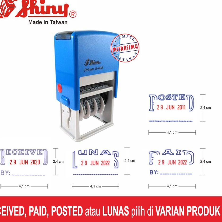 

Stempel Received dengan tanggal shiny S-402 Self-Inking .