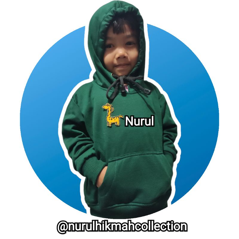 Jaket Hoodie Anak Unisex/Sweater Hoodie Anak Perempuan/Laki-Laki GRATIS Custom Nama Request