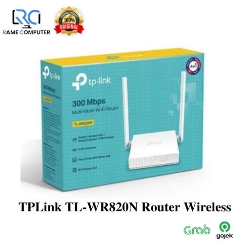 TP-LINK TL-WR820N N300 Wi-Fi Router 1 10/100M WAN Port + 2 10/100M LAN Ports 2 antena