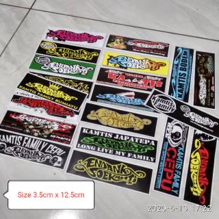 Paket stiker  isi 15pcs harga 10ribu Stiker  brand distro  