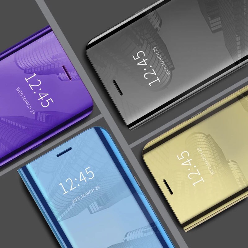 CASING CASE HP OPPO A15 A15S RENO 7 RENO7 5G FLIP COVER CLEAR VIEW CASE MIRROR STANDING AUTO LOCK FL