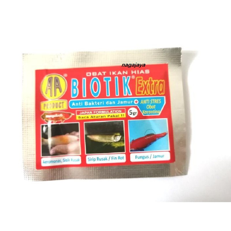Obat ikan anti jamur AA Biotik Extra obat ikan anti stress anti bakteri