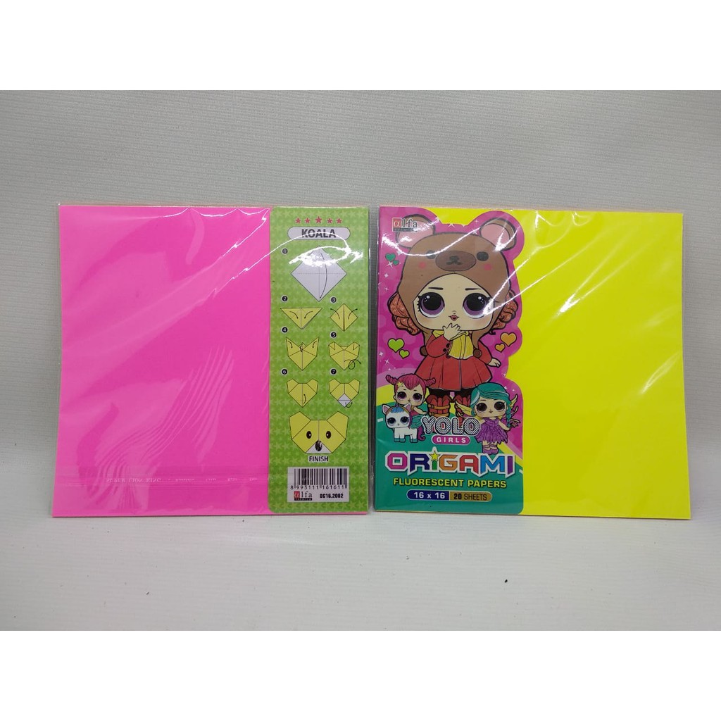 

Kertas Seni Lipat sedang 16x16cm / Fluorescent Papers / Kertas Origami sedang 16x16cm