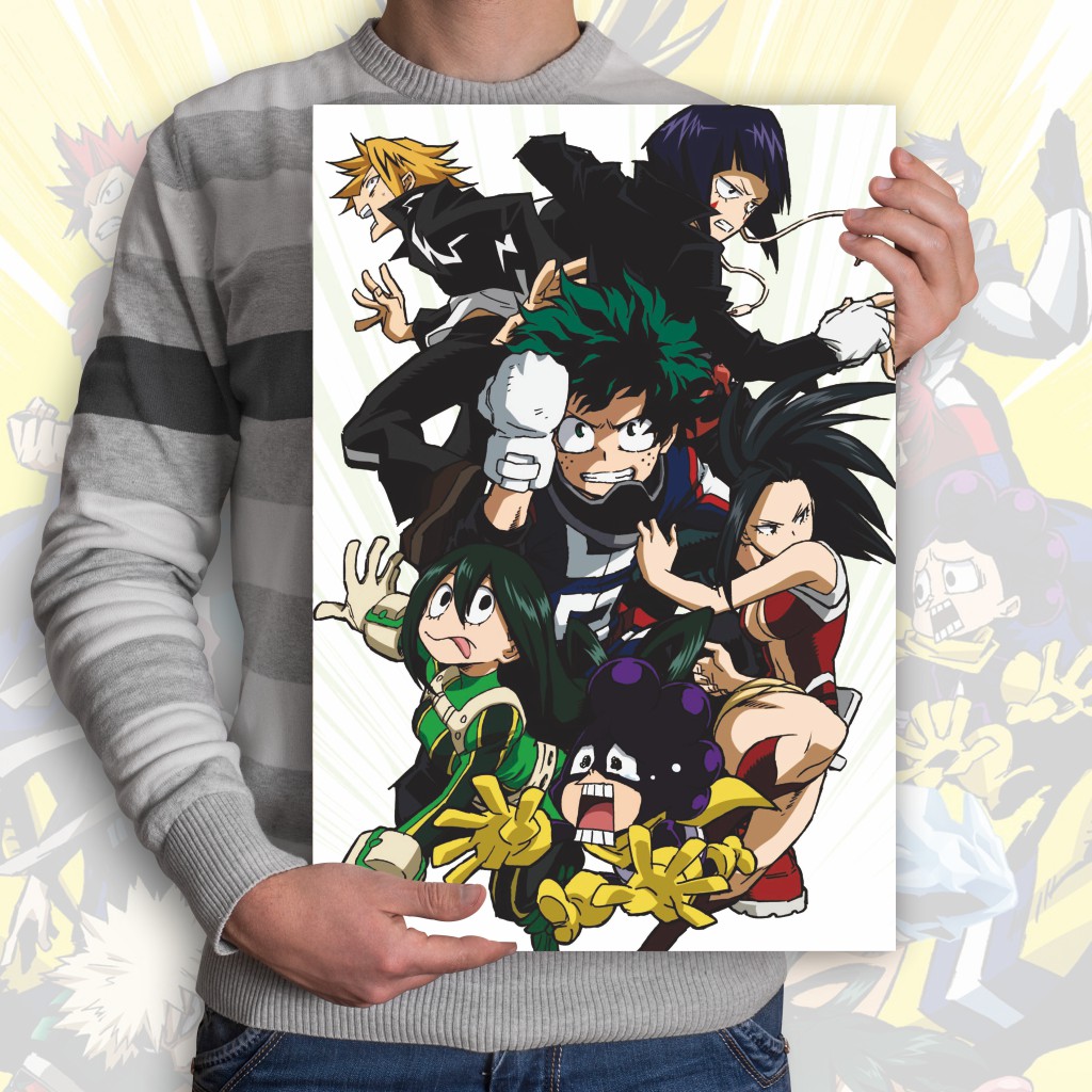 Poster Boku no Hero Academia Anime My Hero Academia A3+ Deku Midoriya Izuku Bakugo Todoroki-5 BNHA S1