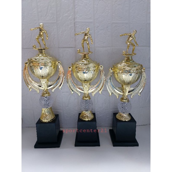 PIALA CUP BOLLA /TROPHY CAMPION BOLA FUTSAL LENGKAP GENGAN STIKER TULISAN PIALA