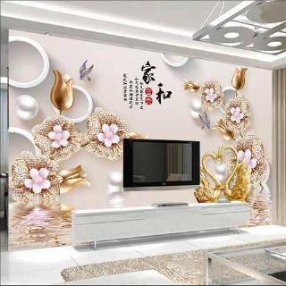 Ready Stock Tv Backwall Wallpaper 8d Simple Mural Wall Covering