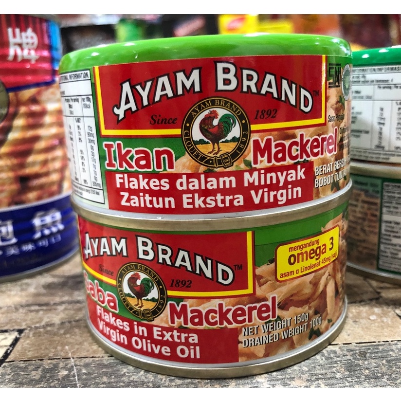 

Ayam Brand Ikan Sarden Mackerel dalam Minyak Zaitun Extra Virgin 150gr