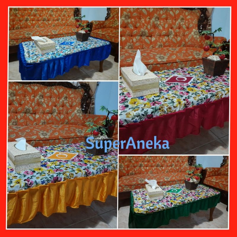 ♡Superaneka♡Taplak meja/TAPLAK ruang tamu/taplak meja motif/taplakmejabunga