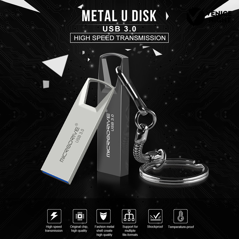 (Veni) Flashdisk Usb 3.0 1 / 2tb Portable Dengan Gantungan Kunci