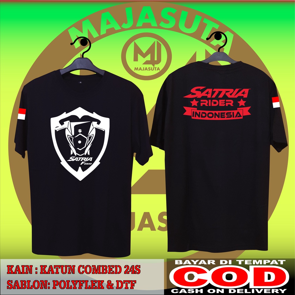KAOS SUZUKI NEW SATRIA RIDER AND CLUB KAOS MOTOR BISA COD KAOS KOMUNITAS KAOS DISTRO COMBED 24S