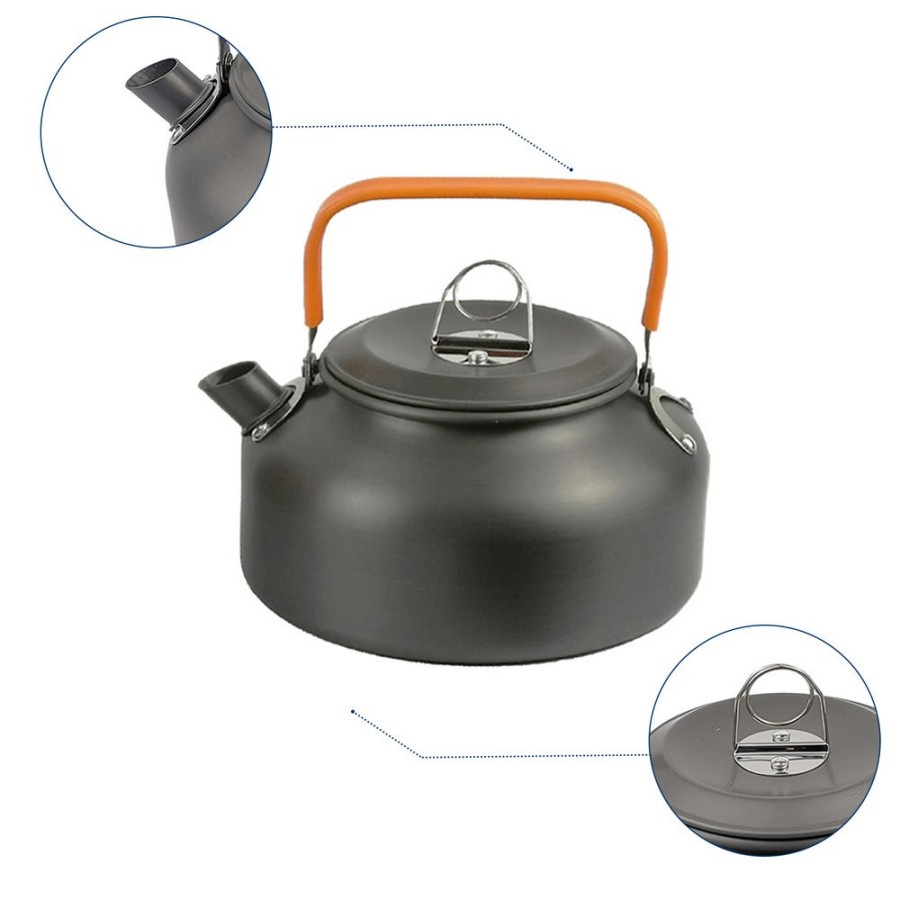 【COD】 Ceret Teko Camping 800 ml` Cooking Set Outdoor Kettle 0.8 Liter` Ketel Teapot DS 08