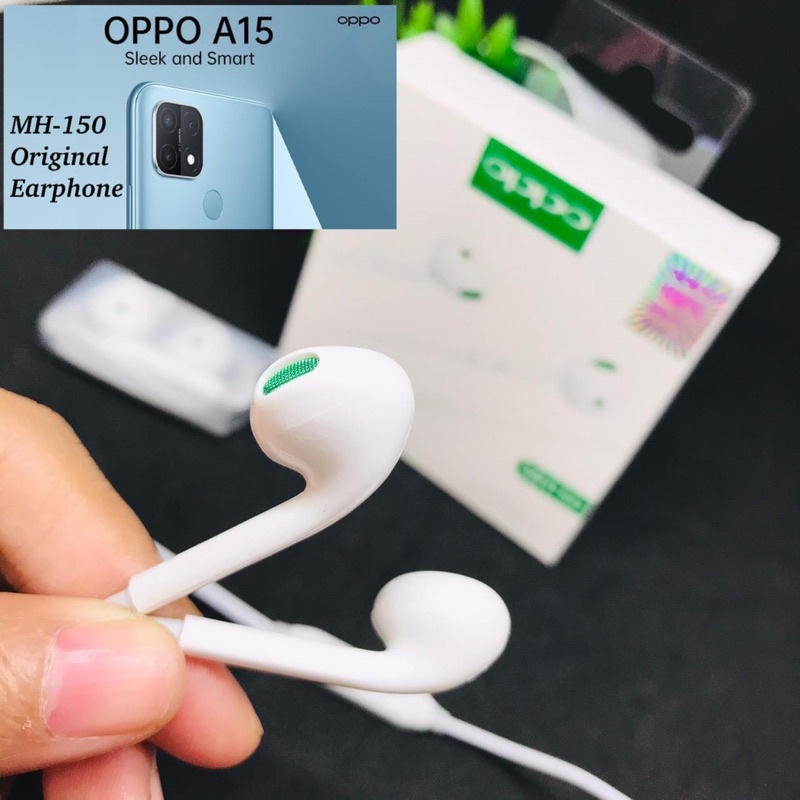 PROMO HANDSFREE OPPO MH150 A15 A16 RENO HEADSET ORIGINAL SOUND IN EAR EARPHONE