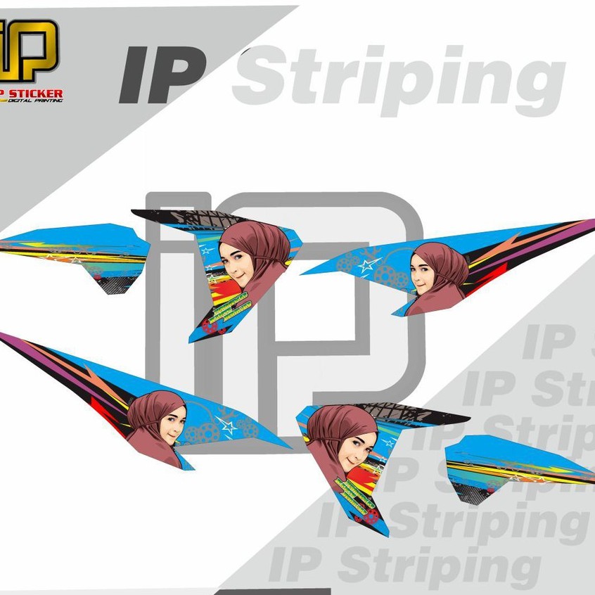 (COD) stiker motor striping VARIO 125 / 150 LED 2015 aksesoris motor sticker Variasi racing