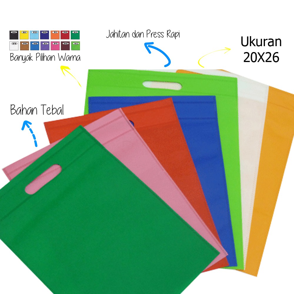 

SUPPLIER! Tas Spunbond Polos Oval Ukuran 20x25