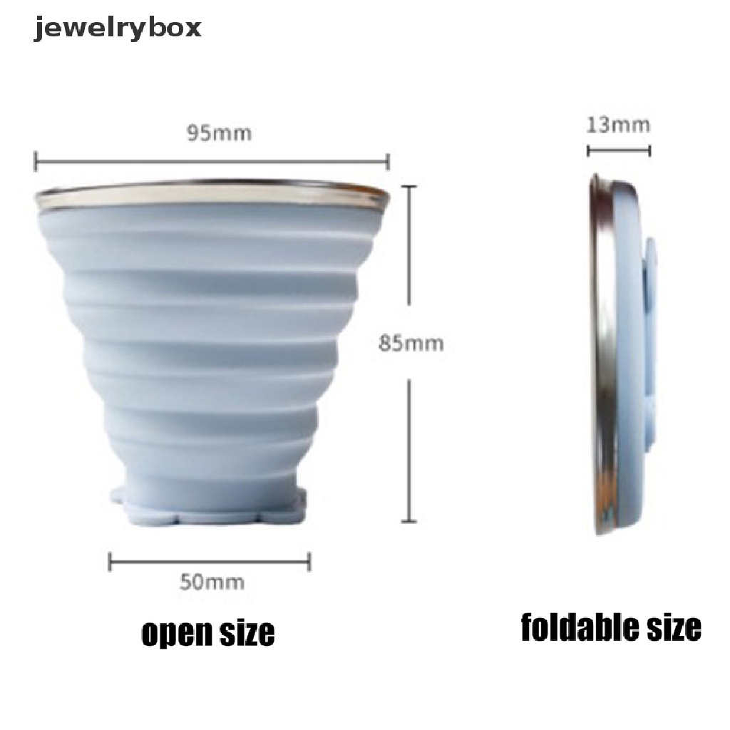 (jewelrybox) Botol Minum Lipat Teleskopik Bahan Silikon