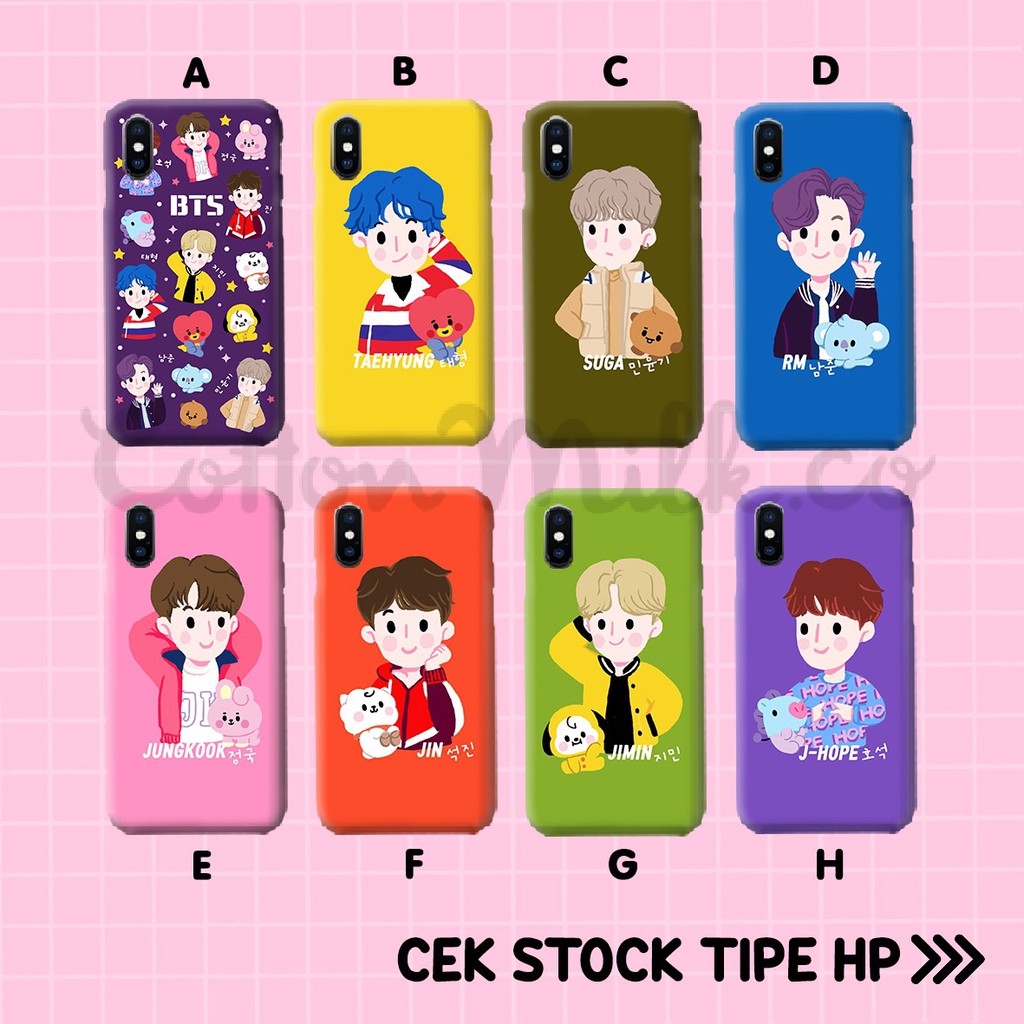 CASE CASING BTS BT21 SAMSUNG IPHONE VIVO OPPO REALME