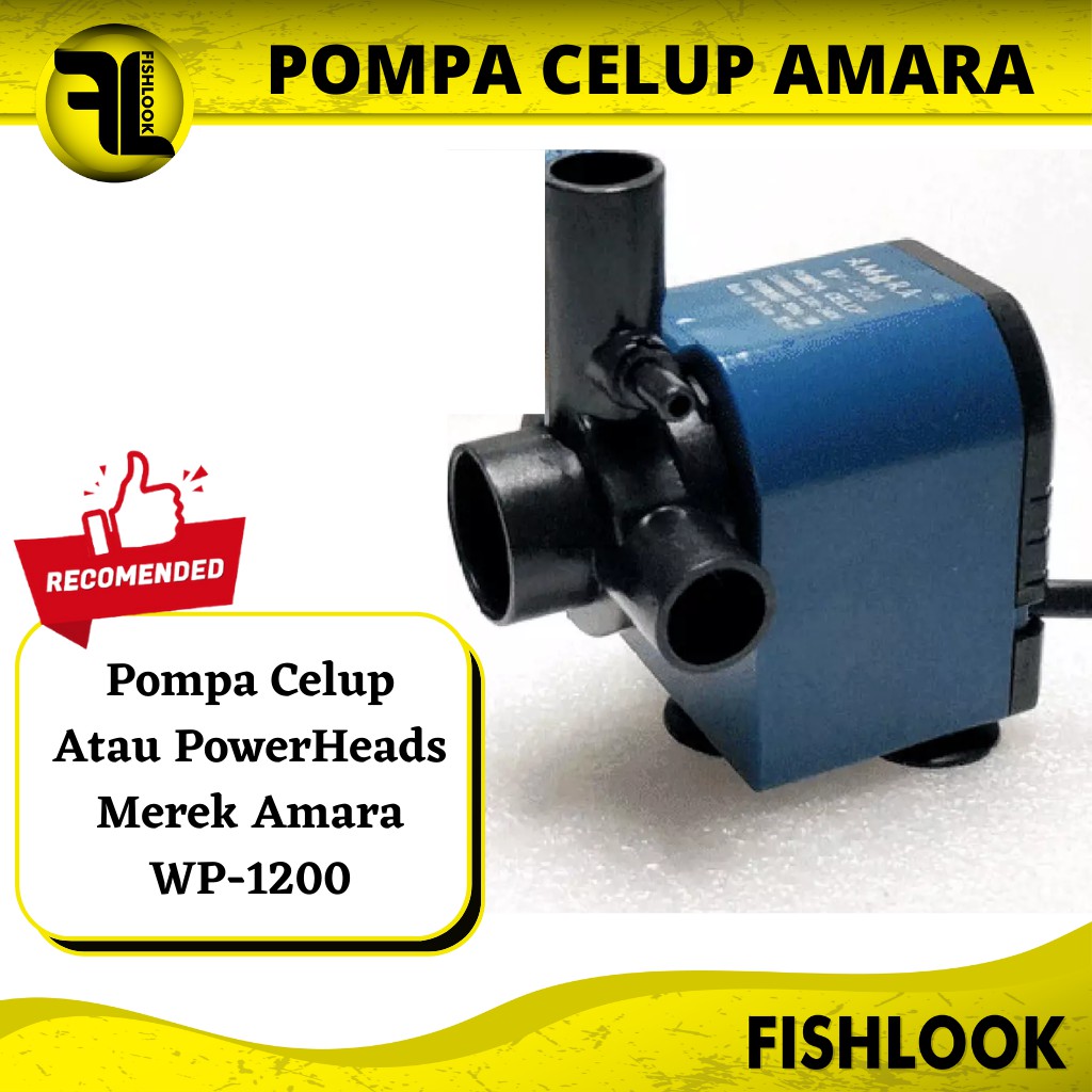 Mesin Pompa Celup Power Head Amara WP-1200 WP1200 Aquarium Akuarium aquascape ikan hias