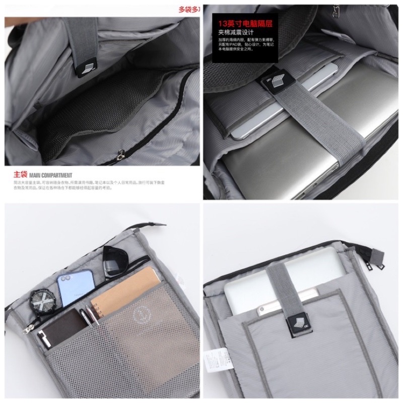 Tas Selempang Pria impor Waterproof Sling Bag Laptop Organizer Travel Kit