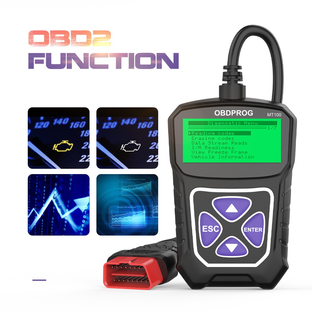 OBDPROG MT100 OBD2 Scanner Car Scanner ODB2 Automotive Scanner For Car Code Reader Scanner Tools Auto Car Diagnostic Tool PK ElM327